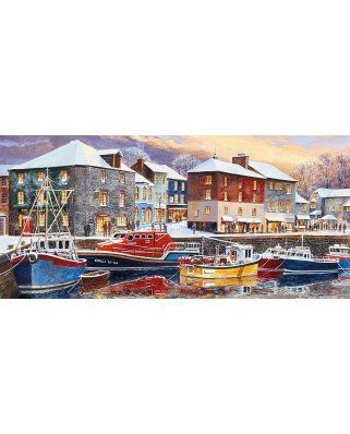 Puzzle panoramic Gibsons - Terry Harrison: Padstow in Winter, 636 piese (57573)