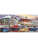 Puzzle panoramic Gibsons - Terry Harrison: Padstow in Winter, 636 piese (57573)