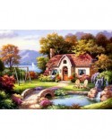 Puzzle Anatolian - Sung Kim: Spring Cottage In Full Bloom, 1500 piese (4556)