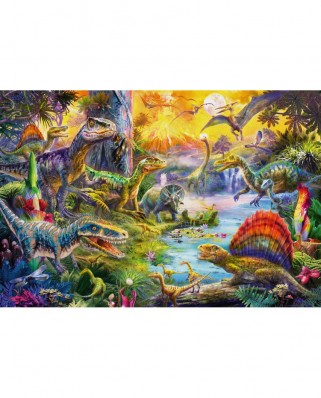 Puzzle Schmidt - Dinosaurs, 60 piese, include figurine (56372)