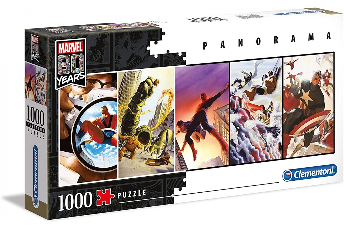 Puzzle panoramic Clementoni - Marvel 80 Years, 1000 piese (39546)