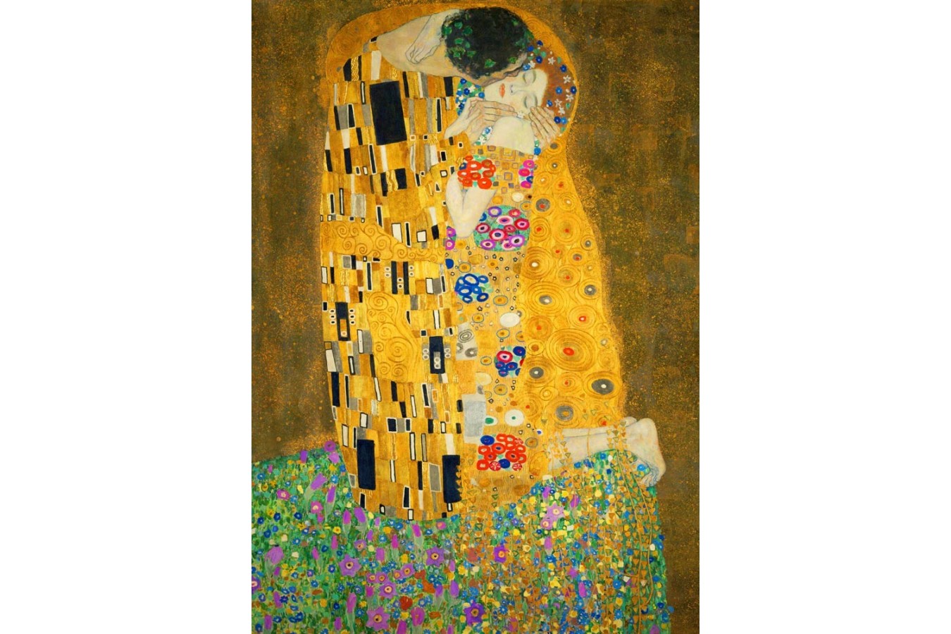 Puzzle 1000 piese - Gustav Klimt: The Kiss, 1908 (Art-by-Bluebird-60015)