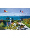 Puzzle 1000 piese - Claude Monet: Garden at Sainte-Adresse, 1867 (Art-by-Bluebird-60042)