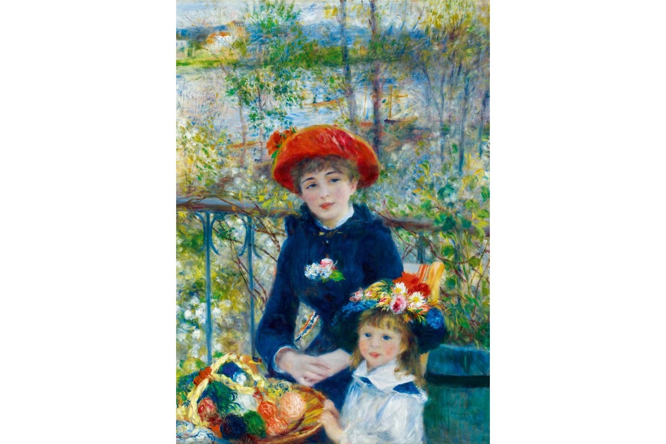 Puzzle 1000 piese - Auguste Renoir: Two Sisters (On the Terrace), 1881 (Art-by-Bluebird-60050)