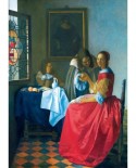 Puzzle 1000 piese - Johannes Vermeer: The Girl with the Wine Glass, 1659 (Art-by-Bluebird-60067)