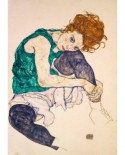 Puzzle 1000 piese - Egon Schiele: Seated Woman with Legs Drawn Up, 1917 (Art-by-Bluebird-60092)
