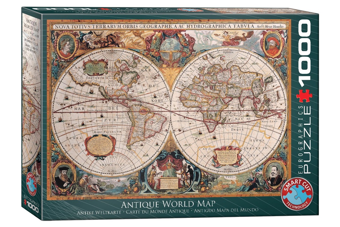 Puzzle Eurographics - Antique World Map, 1000 piese (6000-1997)