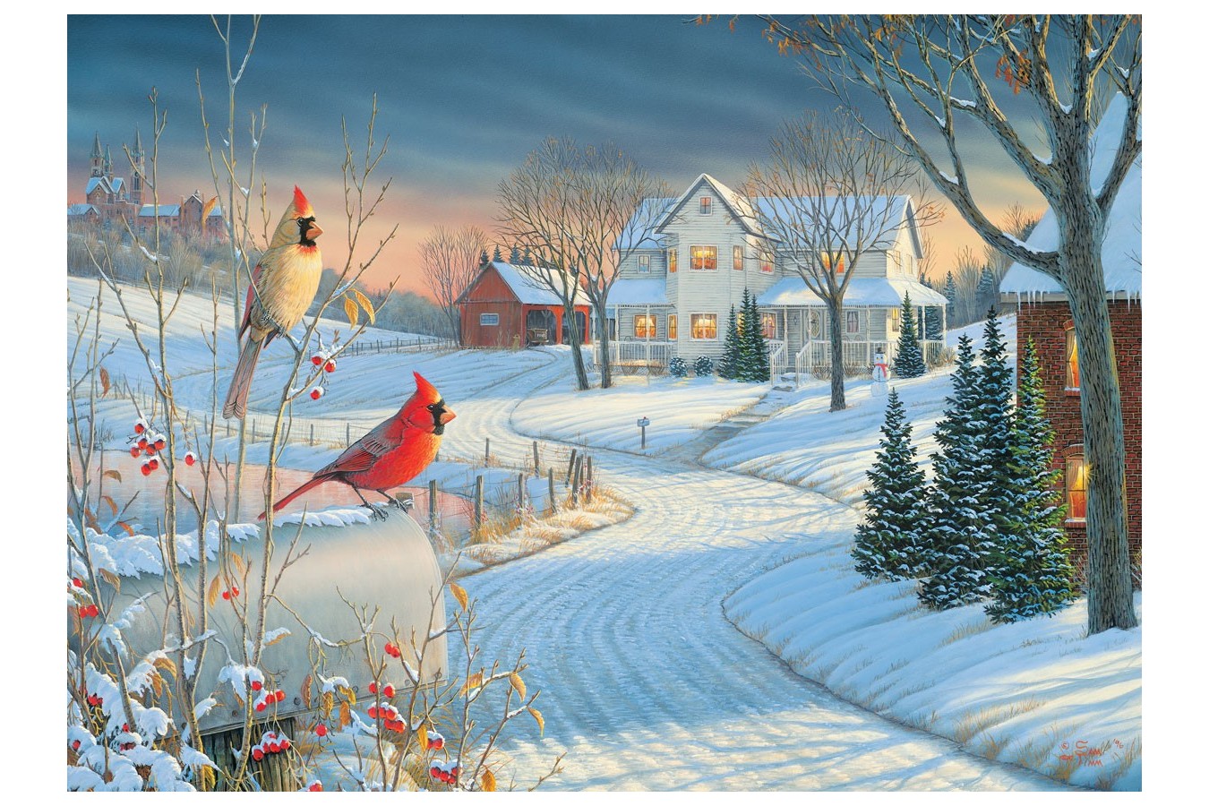 Puzzle Eurographics - Country Cardinals by Sam Timm, 1000 piese (6000-0981)
