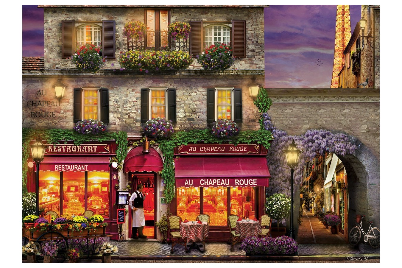 Puzzle Eurographics - David Mc Lean: Restaurant au Chapeau Rouge, 1000 piese (6000-0963)