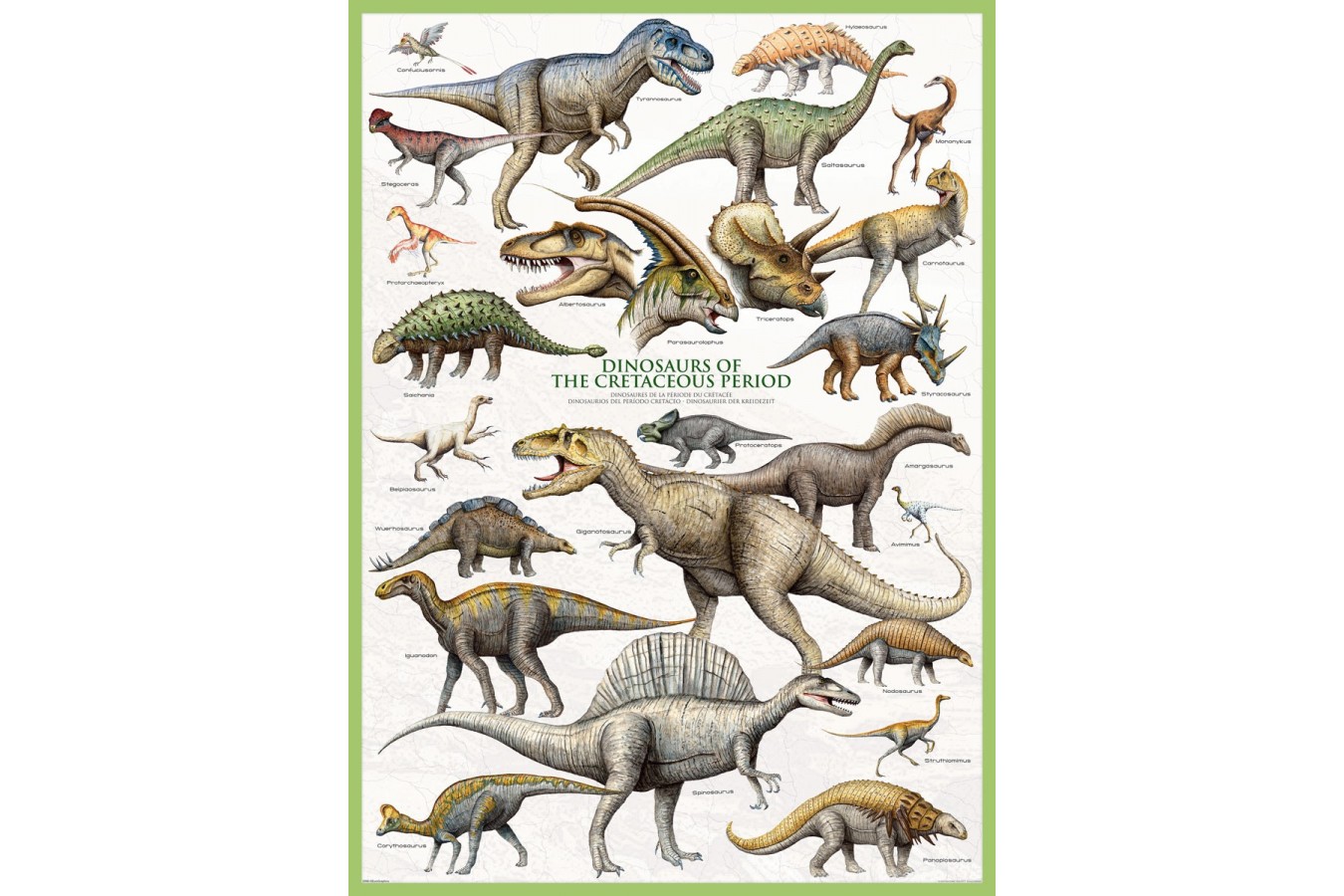 Puzzle Eurographics - Dinosaurier der Kreidezeit, 1000 piese (6000-0098)
