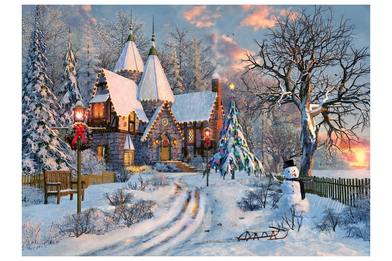 Puzzle Eurographics - Dominic Davison: Christmas Cottage, 1000 piese (6000-0790)