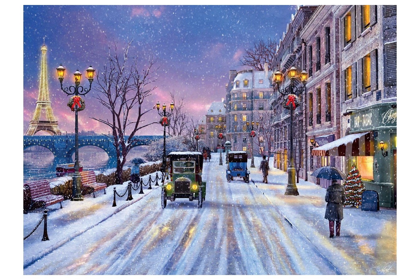 Puzzle Eurographics - Dominic Davison: Christmas Eve in Paris, 1000 piese (6000-0785)