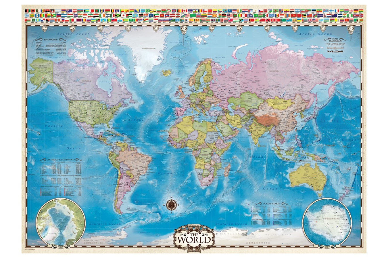 Puzzle Eurographics - Map of the World, 1000 piese (6000-0557)