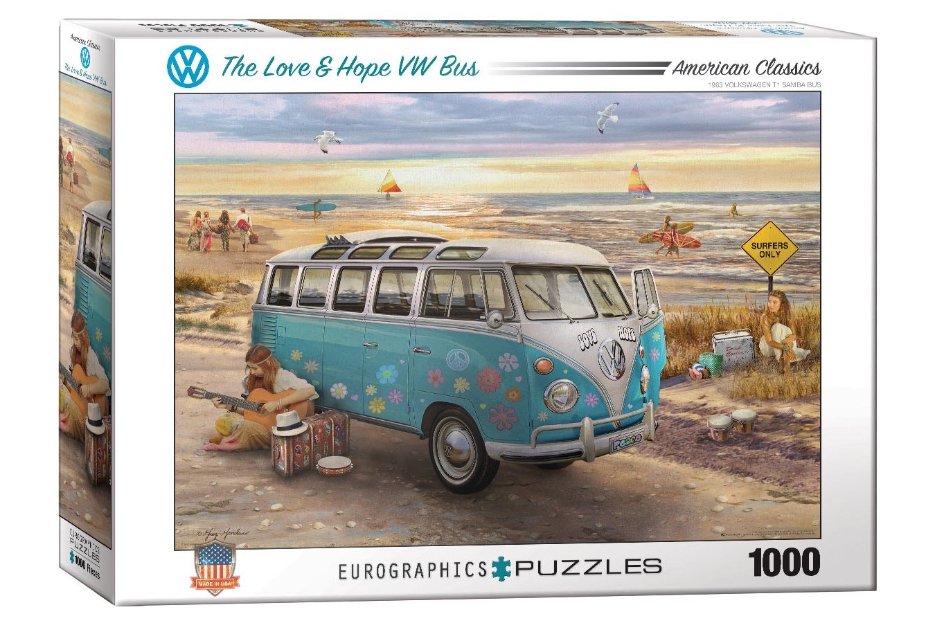 Puzzle Eurographics - The Love & Hope VW Bus, 1000 piese (6000-5310)