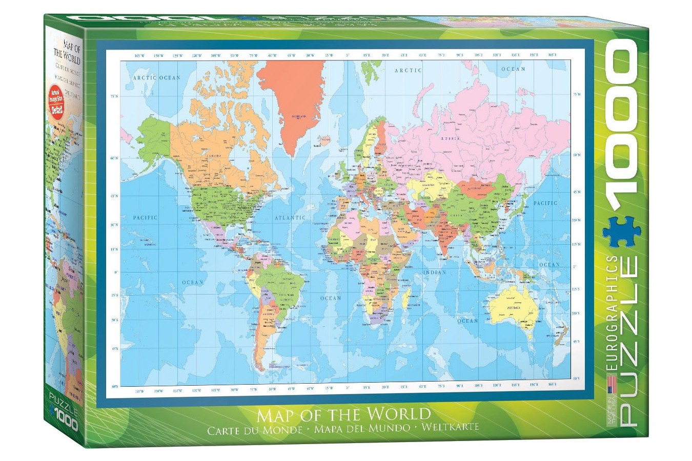 Puzzle Eurographics - World Map, 1000 piese (6000-1271)