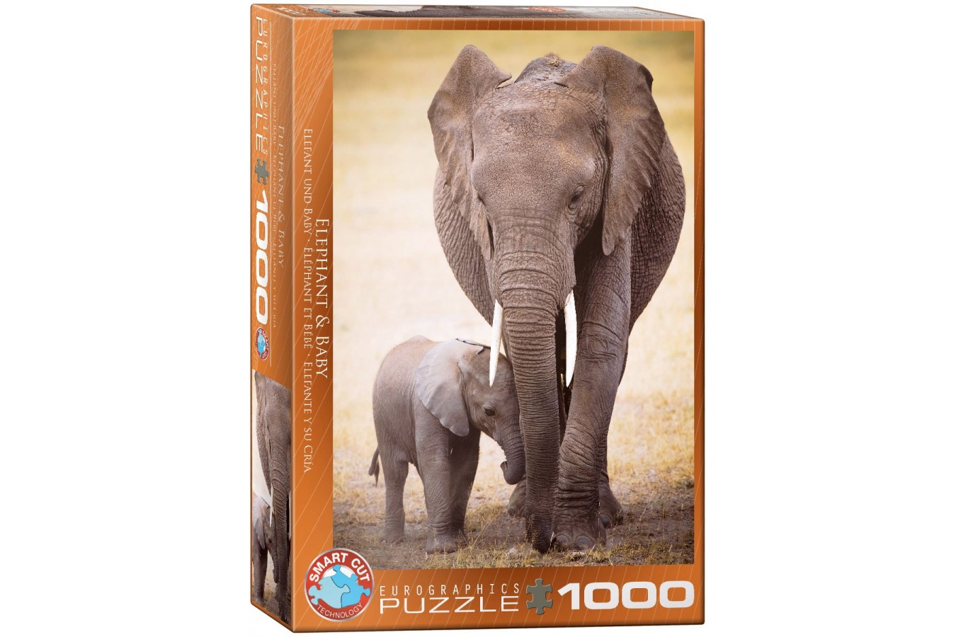 Puzzle Eurographics - The Elephant and baby elephant, 1000 piese (6000-0270)