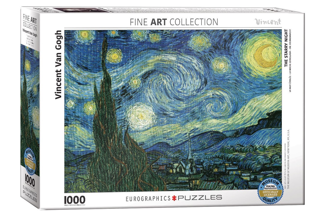 Puzzle Eurographics - Vincent Van Gogh: Starry night, 1000 piese (6000-1204)