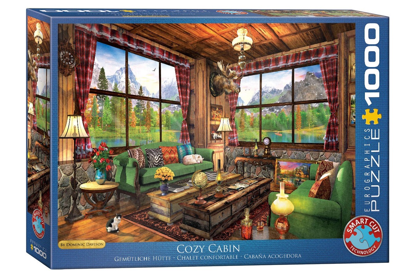 Puzzle Eurographics - Dominic Davison: Cozy Cabin, 1000 piese (6000-5377)