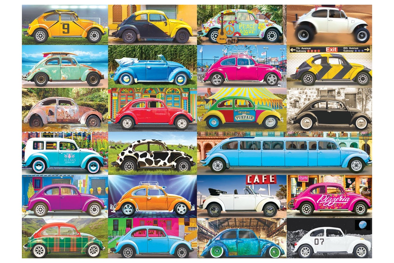 Puzzle Eurographics - VW Beetle - Gone Places, 1000 piese (6000-5422)
