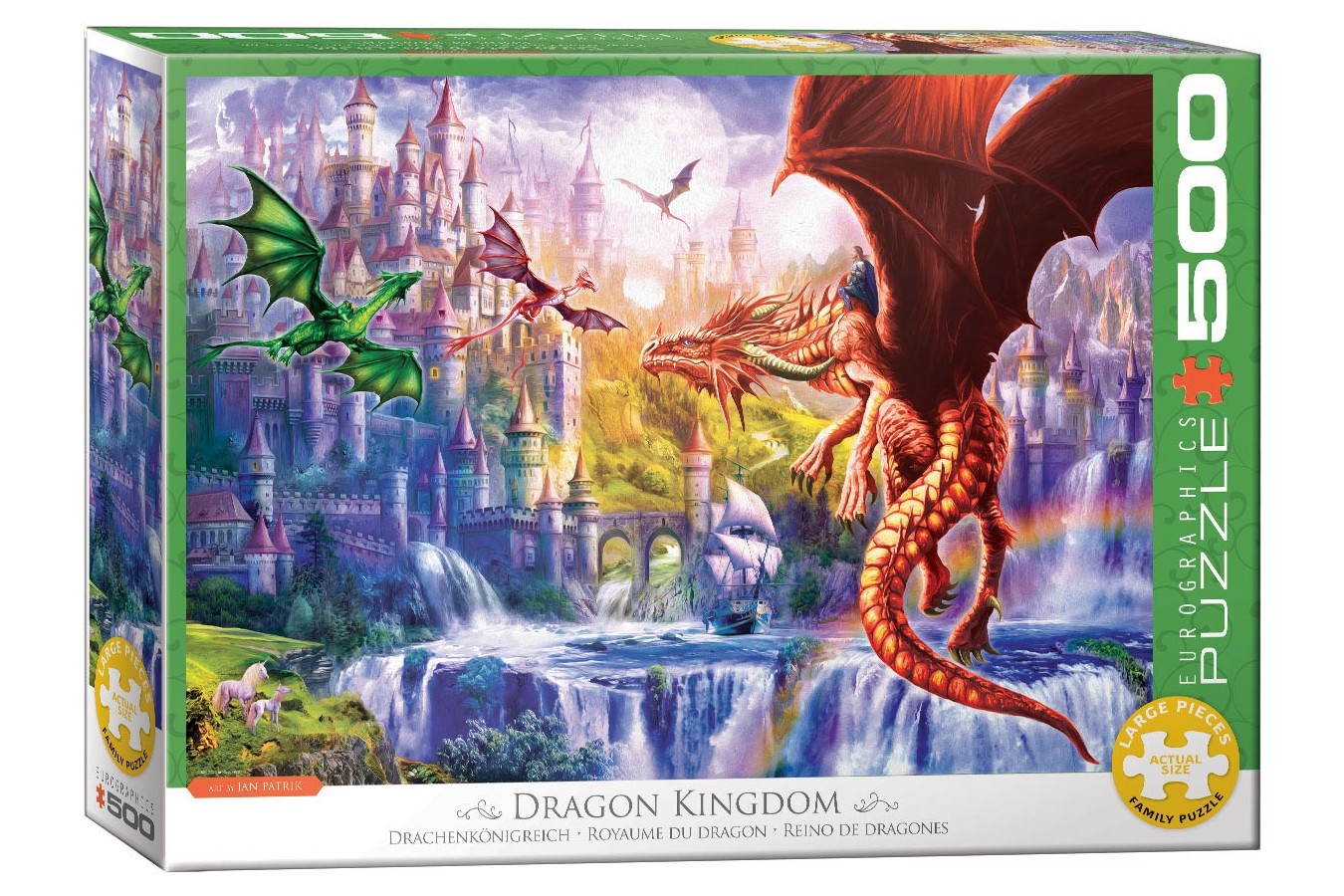Puzzle Eurographics - Dragon Kingdom, 500 piese XXL (6500-5362)