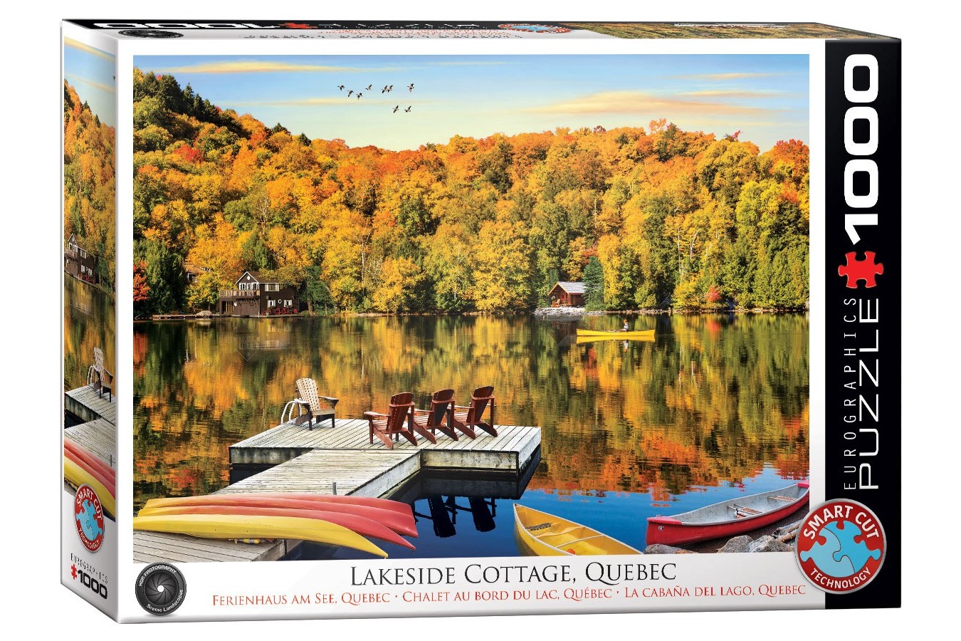 Puzzle Eurographics - Lakeside Cottage Quebec, 1000 piese (6000-5427)