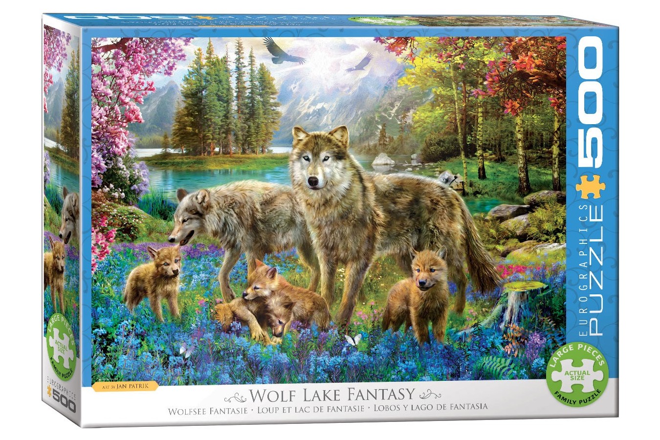 Puzzle Eurographics - Wolf Lake Fantasy, 500 piese XXL (6500-5360)