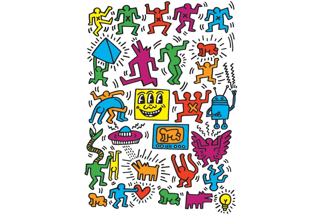 Puzzle Eurographics - Keith Haring: Collage by Keith Haring, 1000 piese (6000-5513)