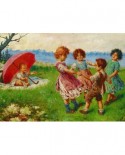 Puzzle Gold Puzzle - Federico Olivia: Playing Children, 500 piese (Gold-Puzzle-60676)