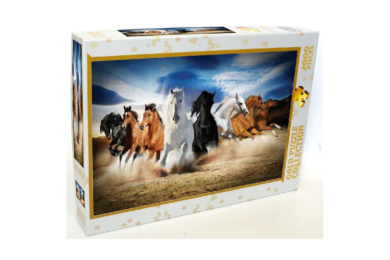 Puzzle Gold Puzzle - Full Speed Gallop, 2000 piese (Gold-Puzzle-61468)