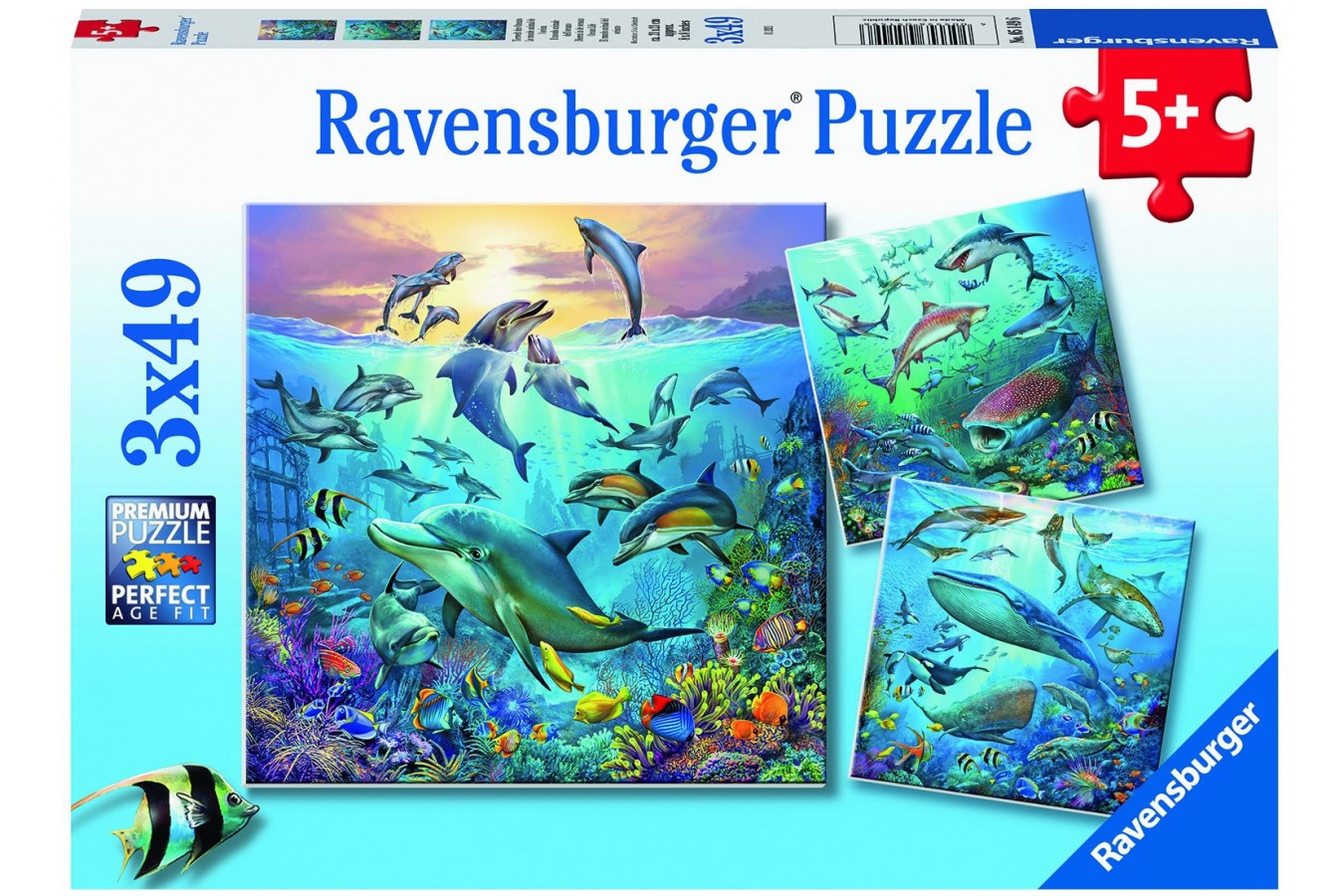 Puzzle Ravensburger - Lumea Subacvatica, 3x49 piese (05149)