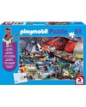 Puzzle Schmidt - Piratii, 60 piese, include figurina Playmobil (56382)