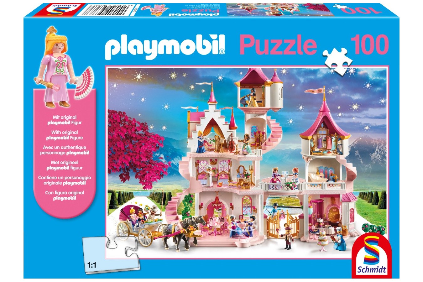 Puzzle Schmidt - Castelul Printesei, 100 piese, include figurina Playmobil (56383)