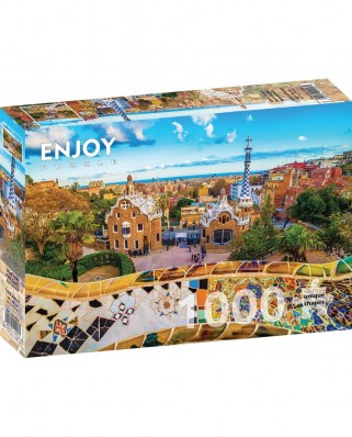Puzzle 1000 piese - View from Park Guell, Barcelona (Enjoy-1056)