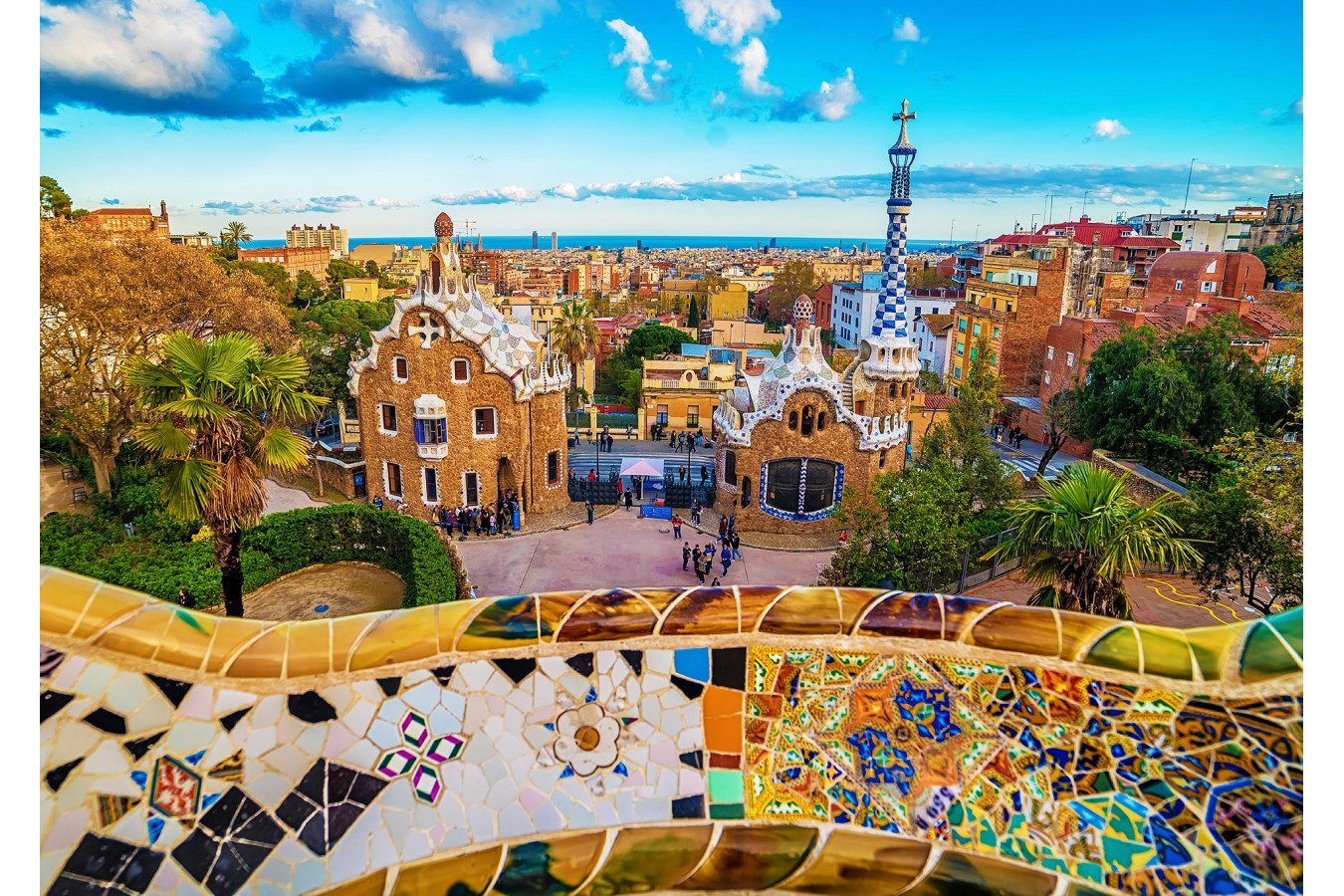 Puzzle 1000 piese - View from Park Guell, Barcelona (Enjoy-1056)