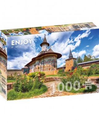 Puzzle 1000 piese Enjoy - Sucevita Monastery, Suceava (Enjoy-1059)