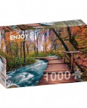 Puzzle 1000 piese Enjoy - Forest Stream in Plitvice, Croatia (Enjoy-1089)