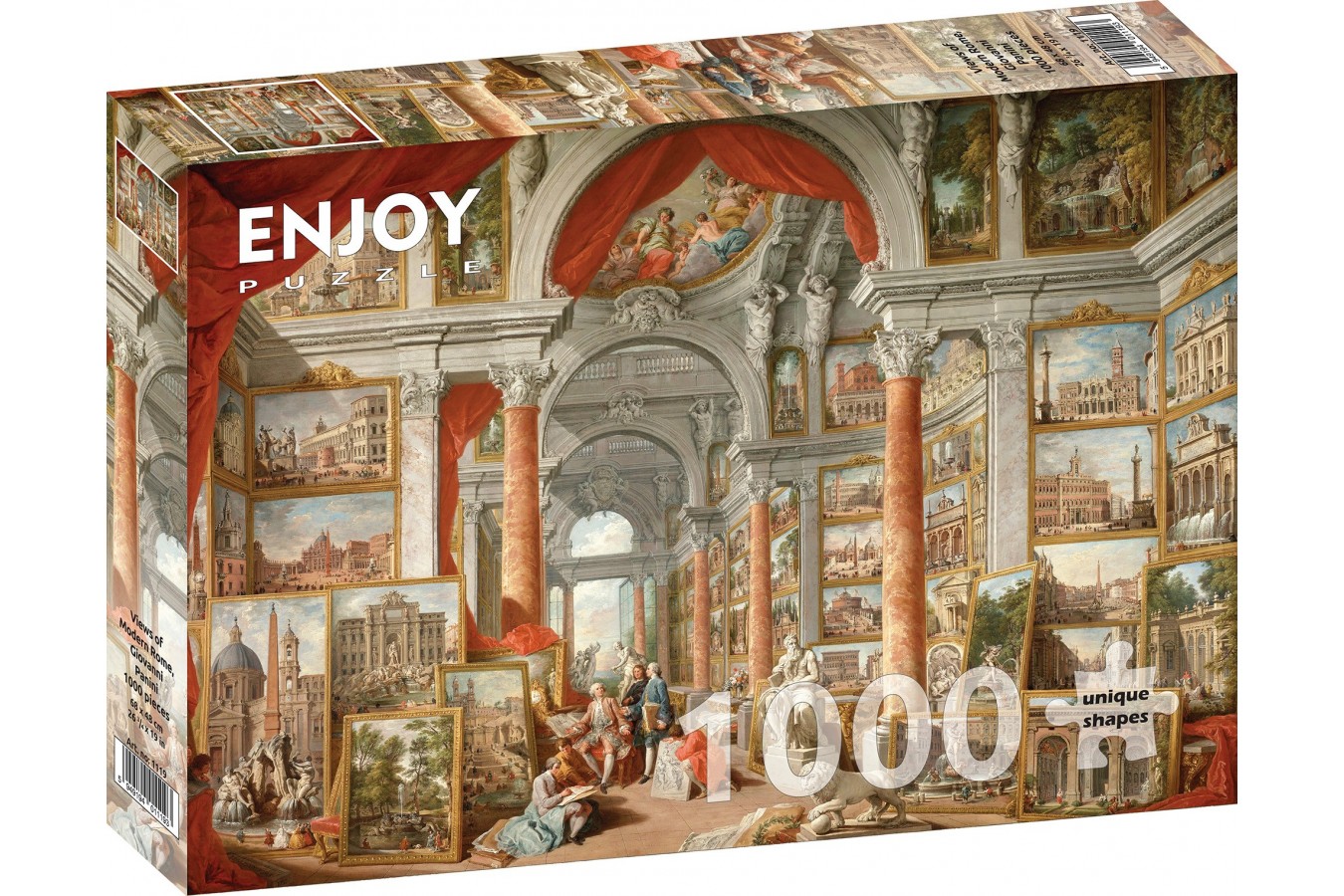 Puzzle 1000 piese Enjoy - Paolo Panini: Views of Modern Rome (Enjoy-1119)