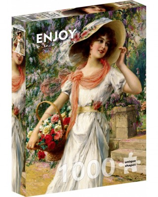 Puzzle 1000 piese Enjoy - Emile Vernon: The Flower Garden (Enjoy-1122)
