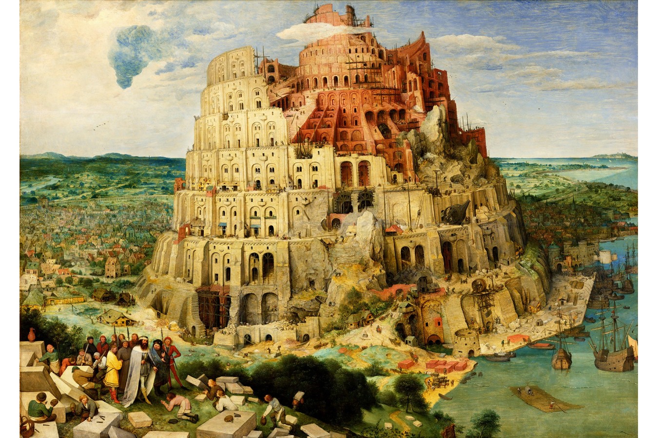 Puzzle 1000 piese - Pieter Bruegel: The Tower of Babel (Enjoy-1146)