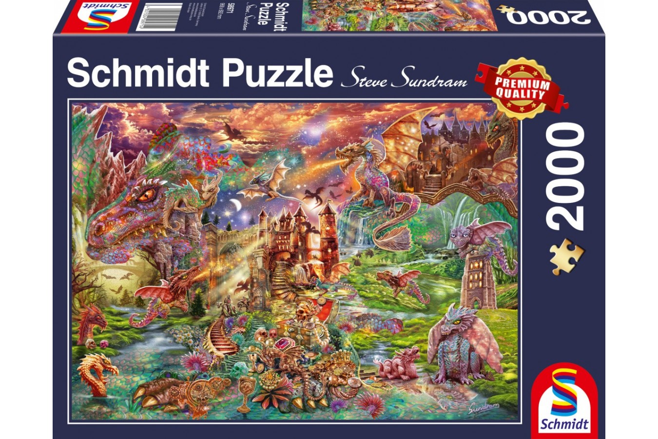 Puzzle 2000 piese - Dragon's Teasure (Schmidt-58971)