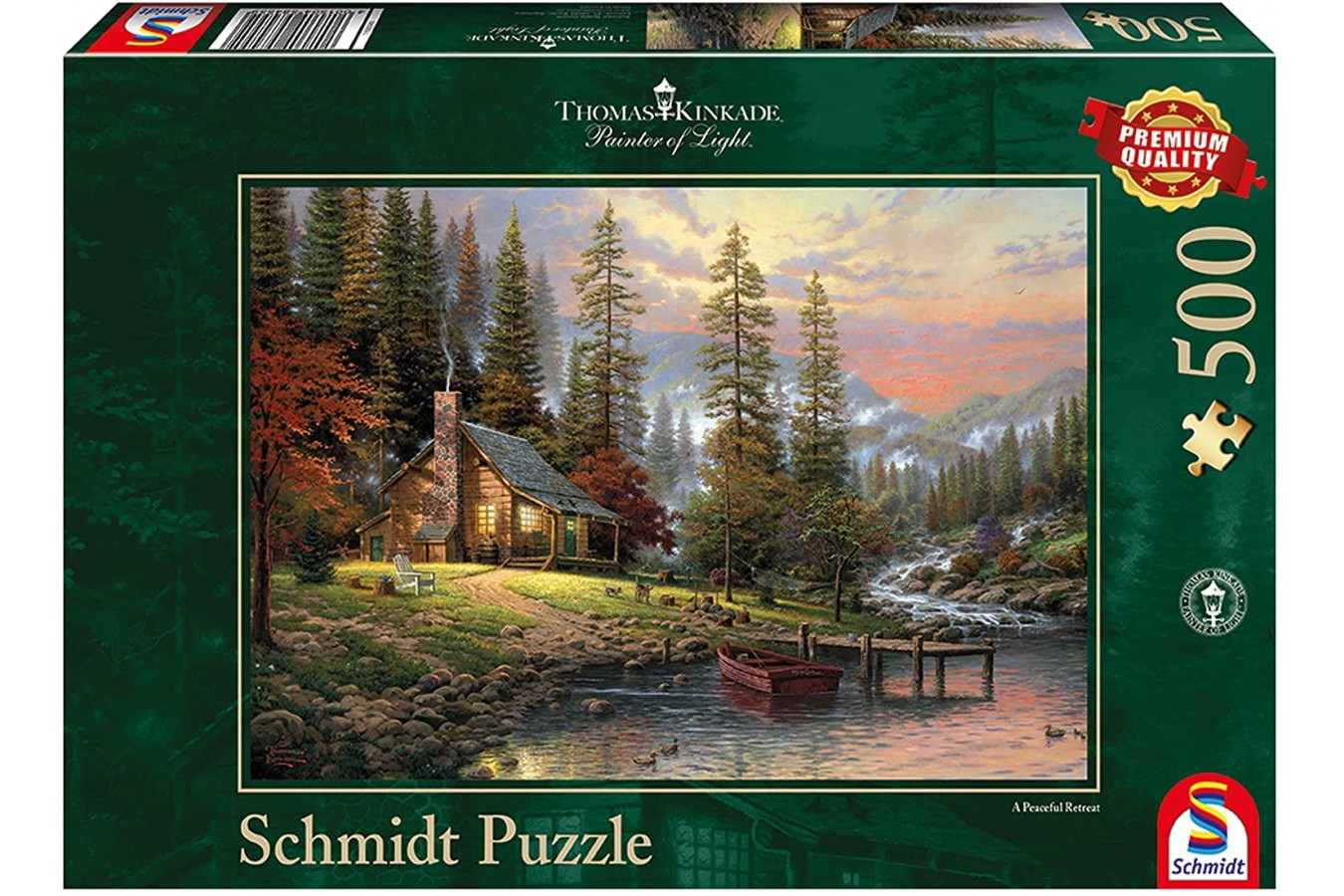 Puzzle Schmidt - Thomas Kinkade: Cabana in munti, 500 piese (58455)
