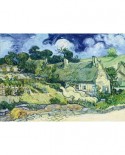 Puzzle 1000 piese - Vincent Van Gogh: Thatched Cottages at Cordeville, 1890 (Art-by-Bluebird-60113)