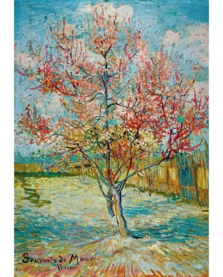 Puzzle 1000 piese - Vincent Van Gogh: Pink Peach Trees (Souvenir de Mauve), 1888 (Art-by-Bluebird-60116)