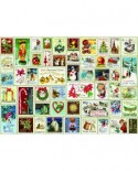 Puzzle 1000 piese - Christmas Stamps (Bluebird-Puzzle-70488)