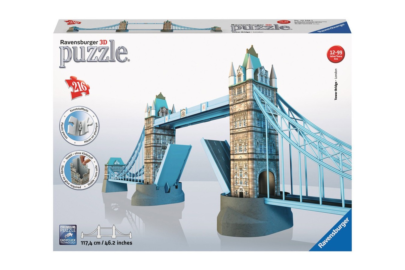 Puzzle 3D Ravensburger - Tower Bridge, 216 piese (12559)