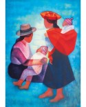 Puzzle 1000 piese - Toffoli Louis: Famille Peruvienne, 1986 (Art-by-Bluebird-60139)