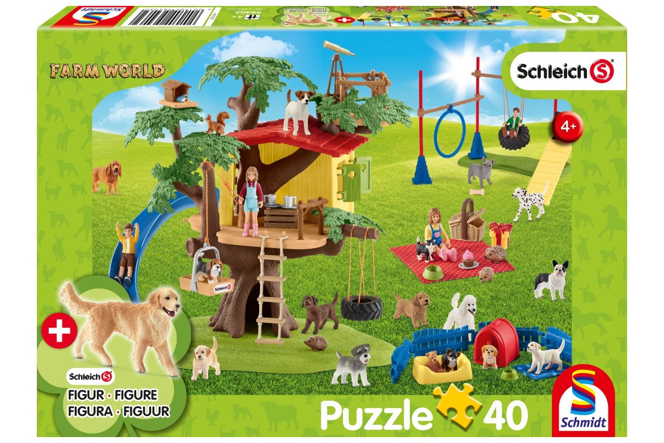 Puzzle 40 piese - Farm World: Prieteni Fericiti (Schmidt-56403)