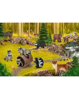 Puzzle 150 piese - Wild Life: Where The Raccoons Live (Schmidt-56406)