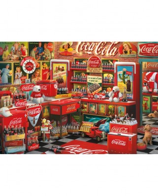 Puzzle 1000 piese - Coca Cola: Nostalgieshop (Schmidt-59915)