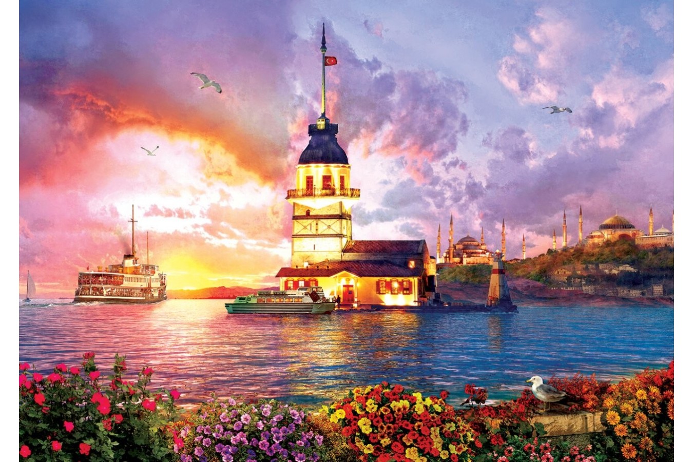 Puzzle 1000 piese - Maiden's Tower (Art-Puzzle-5179)